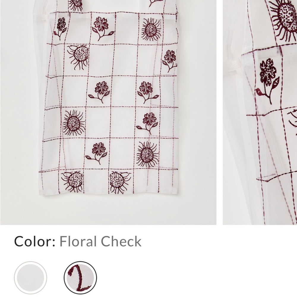 Free People Millie Grab Floral Check Mesh Bag